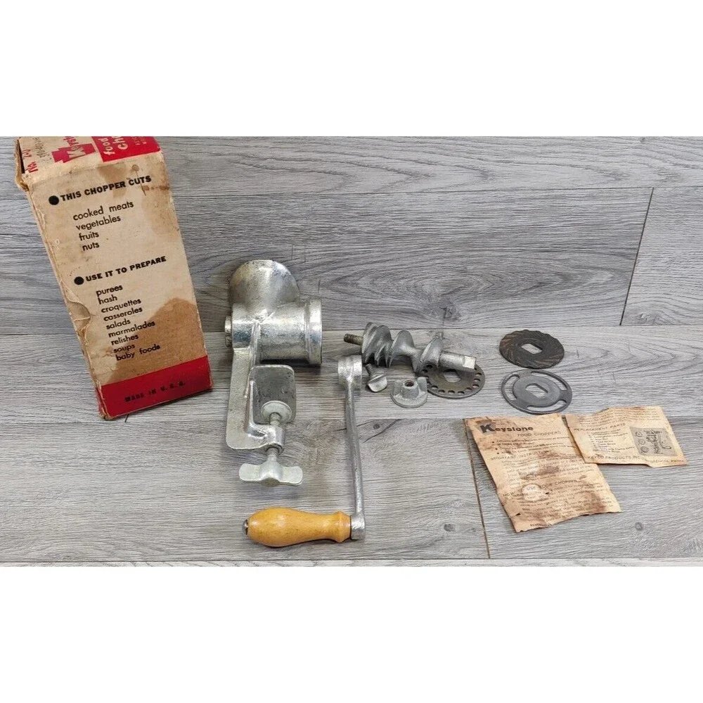 Vintage Keystone Food and Meat Chopper, Keyco Products, Inc., No. 1-0 in Box-USA